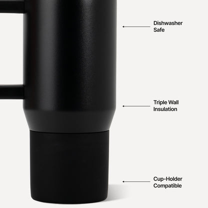 HYDROJUG Classic / HydroJug Coffee Traveler 20oz - Ceramic-Lined Insulated Travel Mug – Black