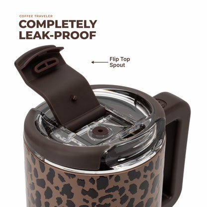 HYDROJUG Popular / HydroJug Coffee Traveler 20oz - Ceramic-Lined Insulated Travel Mug – Brown Leopard