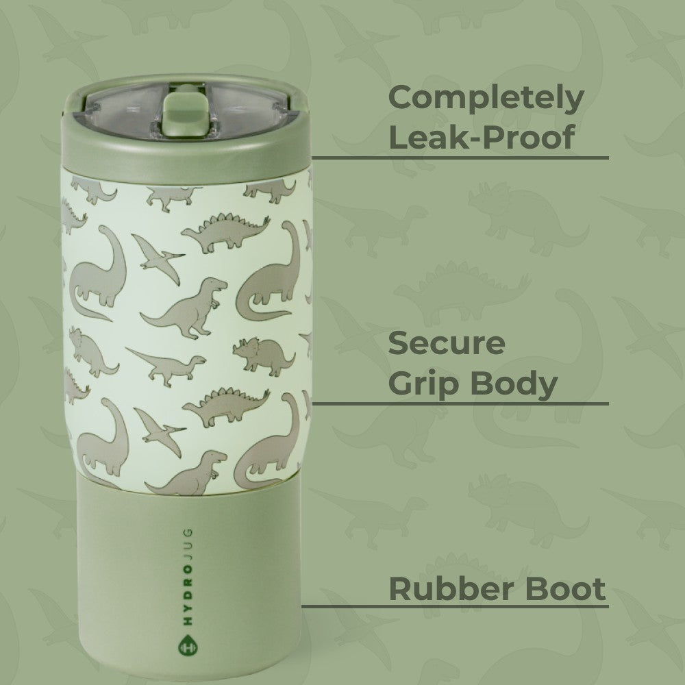 HYDROJUG Classic / HydroJug Sport 14oz - Compact Leakproof Kids Water Bottle – Dinosaur