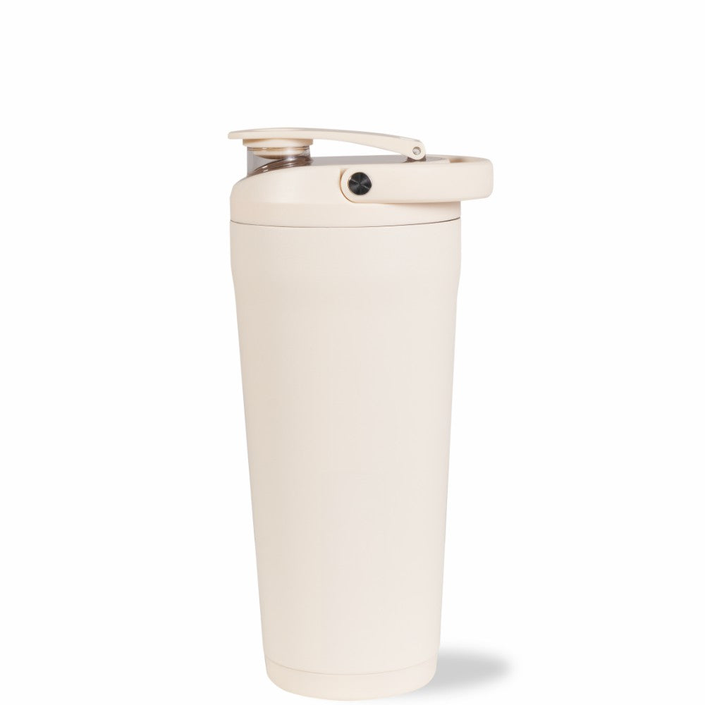 HYDROJUG Top Pick / HydroJug Insulated Shaker 24oz - Stainless Steel Protein Shaker, Silent Grate – Cream