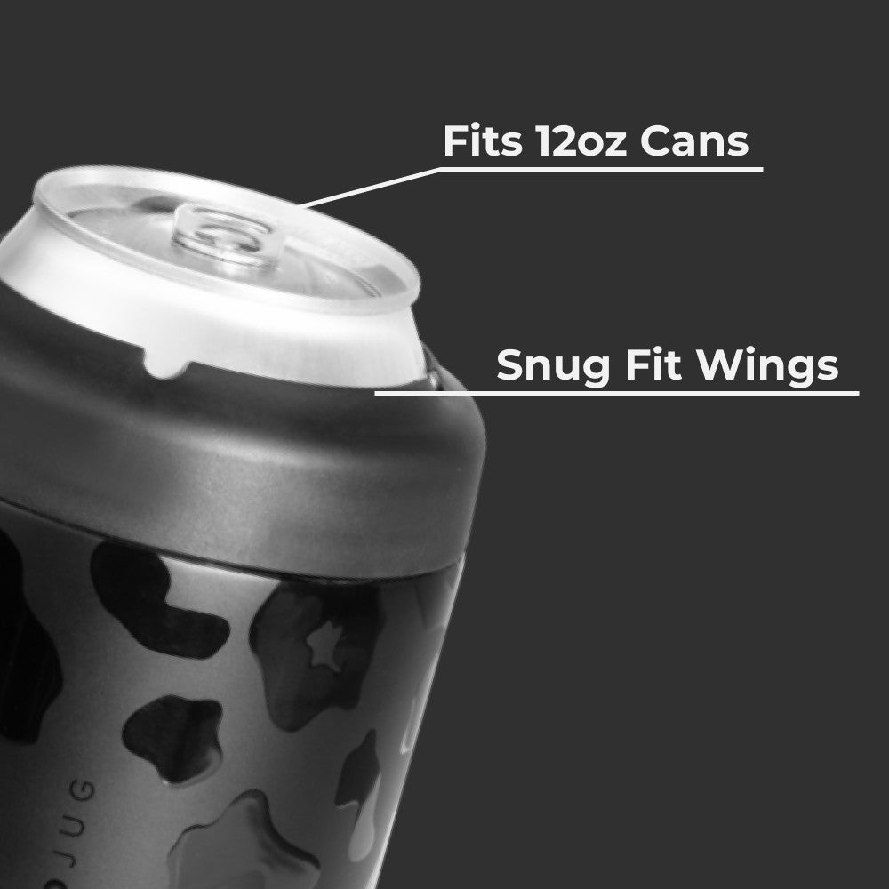HYDROJUG Essential / HydroJug Can Cooler 12oz - 2-in-1 Insulated Standard Can Cooler, Screw-Top Lock – Black Leopard