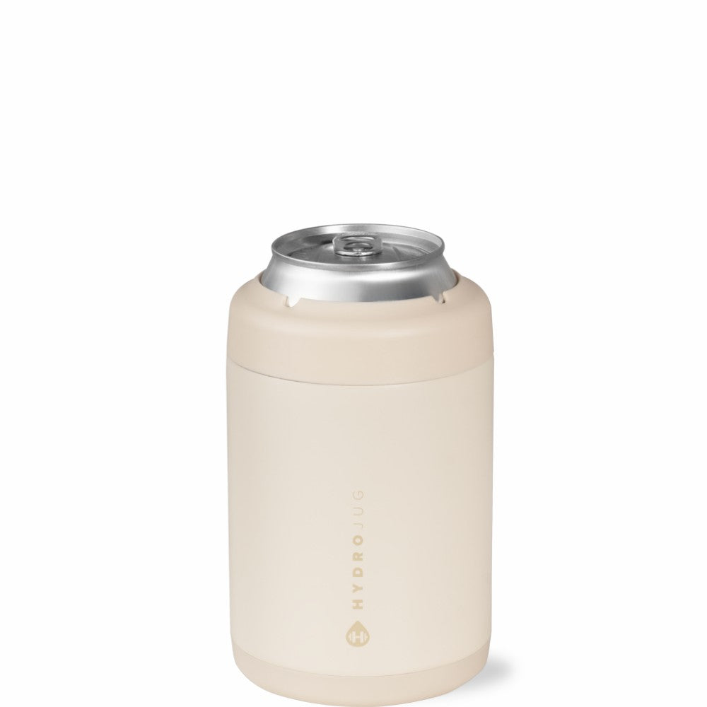 HYDROJUG Exclusive / HydroJug Can Cooler 12oz - 2-in-1 Insulated Standard Can Cooler, Screw-Top Lock – Cream