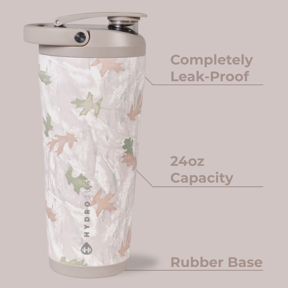 HYDROJUG Customer Favorite / HydroJug Insulated Shaker 24oz - Stainless Steel Protein Shaker, Silent Grate – Camo