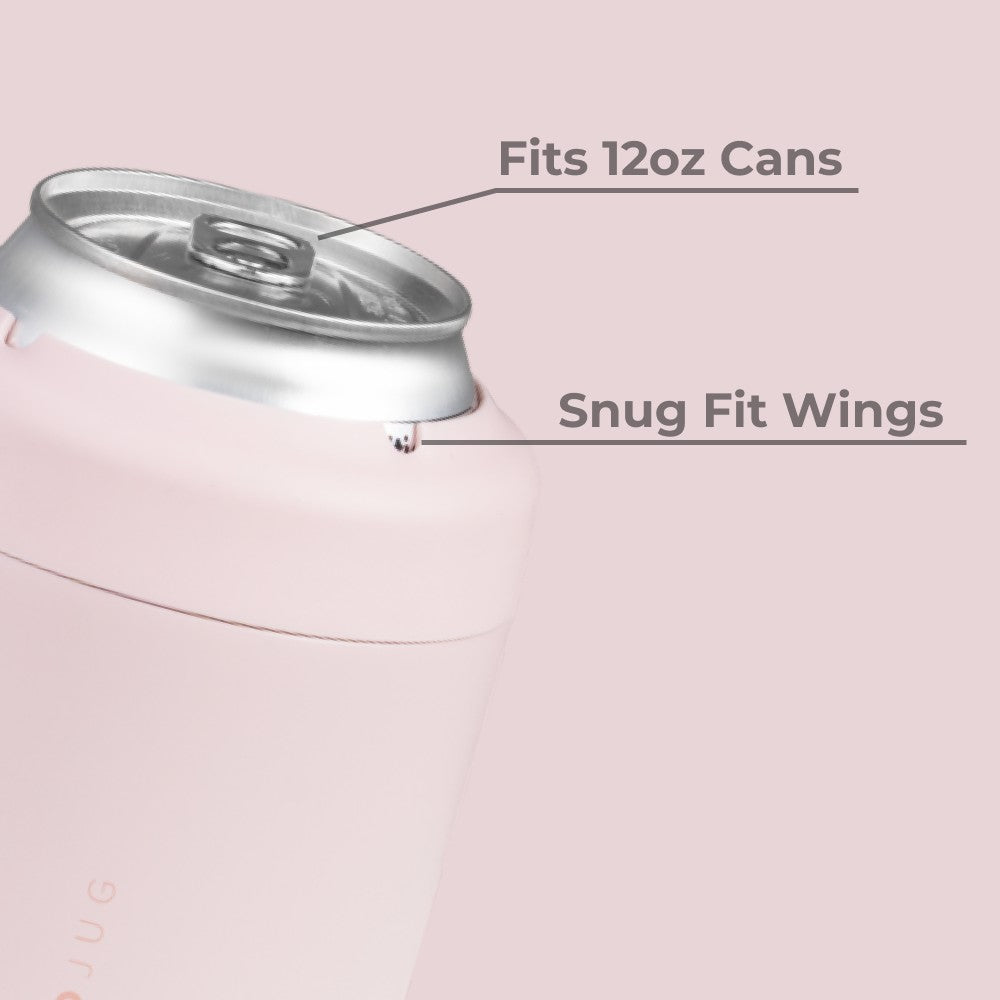 HYDROJUG Quality / HydroJug Can Cooler 12oz - 2-in-1 Insulated Standard Can Cooler, Screw-Top Lock – Pink Sand