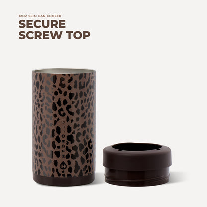 HYDROJUG Essential / HydroJug Slim Can Cooler 12oz - Brown Leopard
