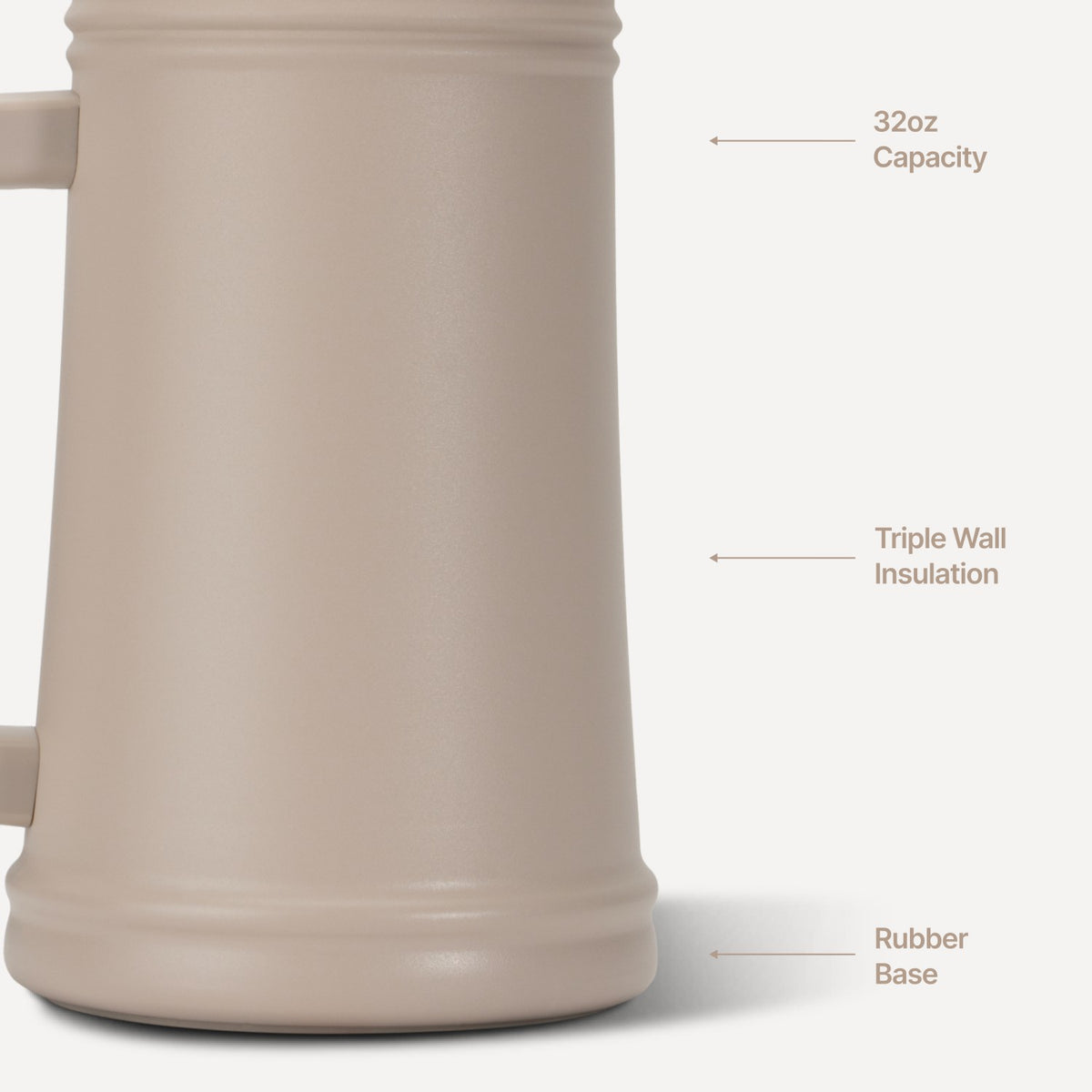 HYDROJUG Great Value / HydroJug Stein 32oz - Ceramic-Lined Insulated Beer Stein – Dune