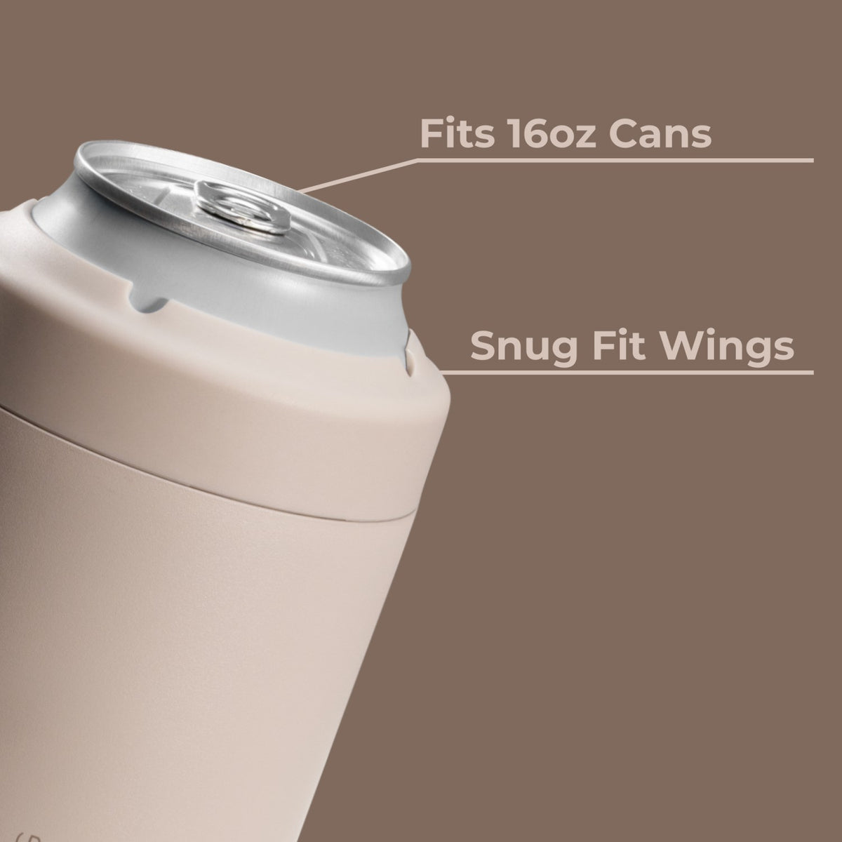 HYDROJUG Quality / HydroJug Can Cooler 16oz - 2-in-1 Insulated Tallboy Can Cooler, Screw-Top Lock – Dune